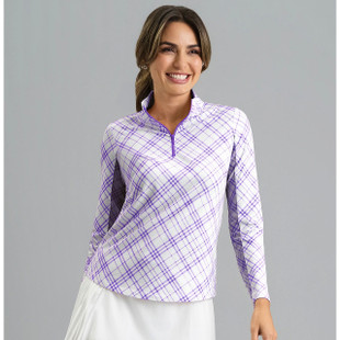 IBKUL Tony Plaid Long Sleeve Mock