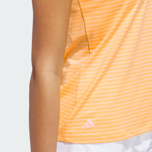 Adidas Performance Stripe Semi Ice Tangerine Sleeveless Polo [SS26]