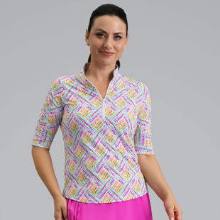 IBKUL Nina Mandarin Half Sleeve Mock