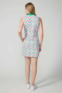 Swing Control Green Hearts Sleeveless Dress