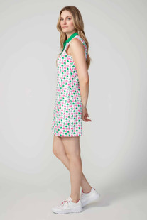 Swing Control Green Hearts Sleeveless Dress