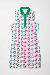 Swing Control Green Hearts Sleeveless Dress