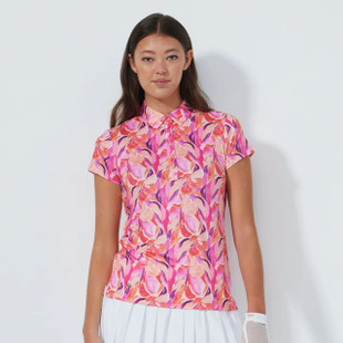 Daily Sports Artsy Leaf Sheermotion Cap Sleeve Polo [PS26]