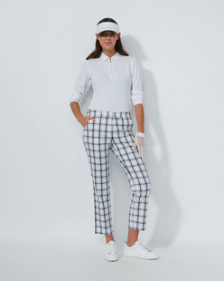 Daily Sports Black/White Golf Plaid Ankle Pant