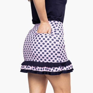 Golftini Stretch Tech Pretty In Pink Ruffle Skort