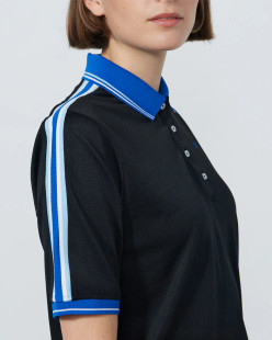 Daily Sports Cropped Black Half Sleeve Polo [PS26]