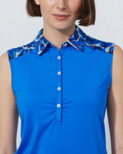 Daily Sports Organic Illusion Gathered Sleeveless Polo [PS26]