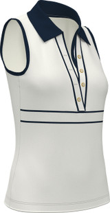 Original Penguin Sleeveless Contrast Trim V-Neck Polo