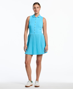 Original Penguin Mixed Media Aquarius Pleat Dress