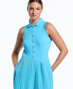 Original Penguin Mixed Media Aquarius Pleat Dress