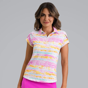 IBKUL Gia Tulip Sleeve Polo