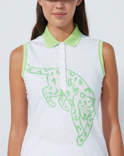 Daily Sports Jaguar White Sleeveless Polo [PS26]