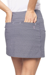 Golftini Be An Athlete Black/White Check Skort