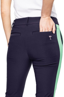 Golftini Navy/Kelly Green Stretch Ankle Pant