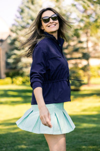 Golftini Magnolia Green Check Timeless Pleated Dress