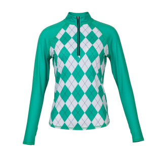 JoFit Lucky Argyle Long Sleeve UV Mock [S26]