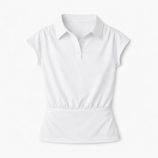 Calliope Amelia Crop Cap Sleeve Polo