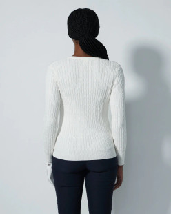 Daily Sports Madelene Cable Knit V-Neck Sweater [SS26]