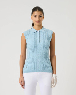 Daily Sports Madelene Cable Knit Sleeveless Polo [SS26]