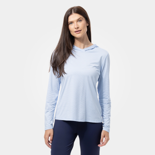 SanSoleil SolMelange Stripe Long Sleeve Hoodie