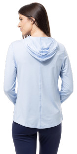 SanSoleil SolMelange Stripe Long Sleeve Hoodie