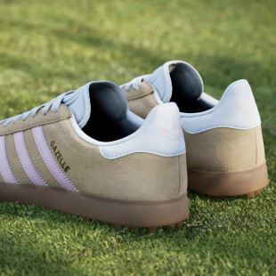 Adidas Gazelle Ice Tangerine/Clear Pink Spikeless Golf Shoe 