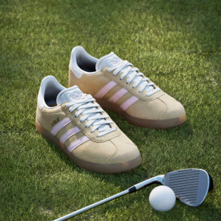 Adidas Gazelle Ice Tangerine/Clear Pink Spikeless Golf Shoe 