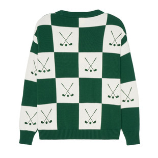 Ellsworth & Ivey Riley Checkered Golf Crewneck Sweater