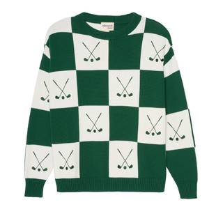 Ellsworth & Ivey Riley Checkered Golf Crewneck Sweater