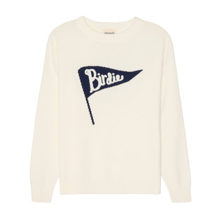 Ellsworth+Ivey Riley Navy Birdie Pennant Crewneck Sweater