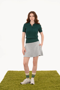 Foray Golf Grey Marl Neoprene Skater Skort