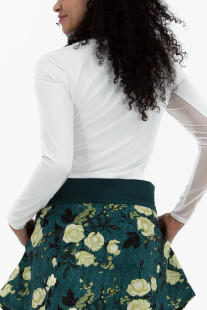 Foray Golf Zip White/Dark Green Long Sleeve Sport Polo [2026]