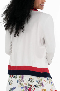 Foray Golf Red/Navy Knit Cardigan 