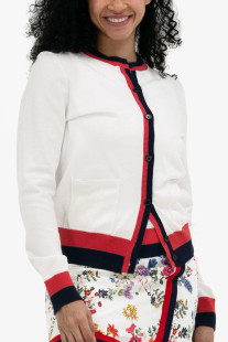 Foray Golf Red/Navy Knit Cardigan 