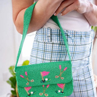 Exclusive Golf Beaded Shoulder Bag
