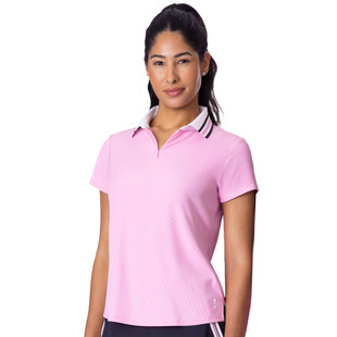 BelynKey Penny Rib Aurora Pink Cap Sleeve Polo