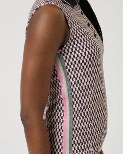 Daily Sports Geometric Abstract Wave Sleeveless Polo [2026]