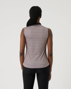 Daily Sports Geometric Abstract Wave Sleeveless Polo [2026]
