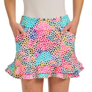 TzuTzu Stella Polka Spots 16" Flounce Golf Skort