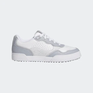 Women's White/Silver Retrocross 25 Spikeless Golf Shoes
