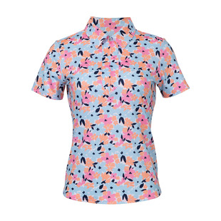 JoFit Pastel Petals Short Sleeve Performance Polo