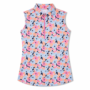 JoFit Pastel Petals Sleeveless Performance Polo 