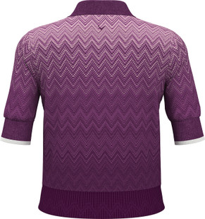Callaway Chevron Gradient Knit Half Short Sleeve Sweater Polo [SF26]