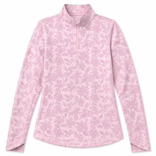 Callaway Abstract Floral Long Sleeve UV Mock