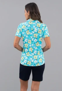 IBKUL Short Sleeve V-Neck Print Polos [SF26]