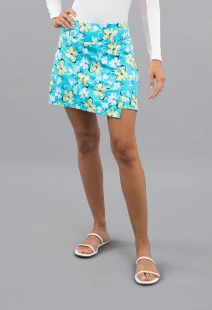 IBKUL Faux Wrap Print Skorts [SF26]