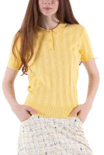 Foray Golf Short Sleeve Knit Yellow Polo