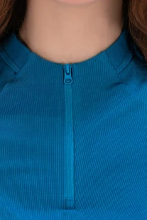 Foray Golf Rib Blue Opal Sleeveless Zip Polo [2026]
