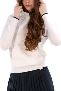 Foray Golf Tech Knit White/Navy Hoodie [2026]