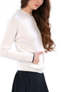 Foray Golf Tech Knit White/Navy Hoodie [2026]